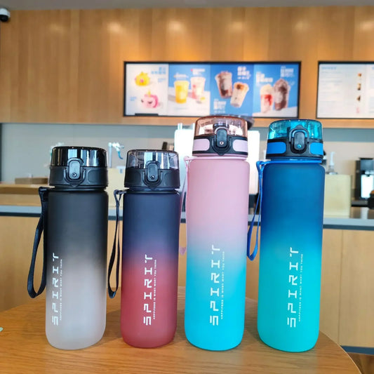 500Ml/1000Ml Sports Water Bottle Leak Proof Colorful Plastic Cup Drinking for Outdoor Travel Portable Gym Fitness Jugs