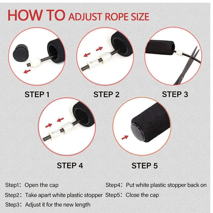 Adjustable Length Steel Wire Jump Rope Speed Skipping Workout Fitness Kids Adults Sport Portable Exercise Training Equipment
