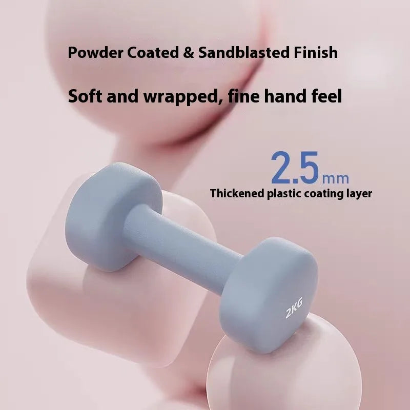 1Pc Dipped Dumbbells 0.5-1.5Kg Fitness Dumbbell Women Teens Children Cast Iron Mini Portable Dumbbells for Home Office Gym