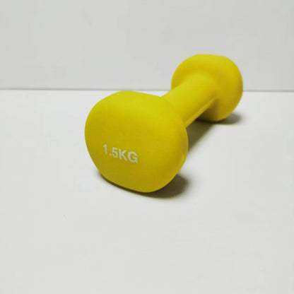 1Pc Dipped Dumbbells 0.5-1.5Kg Fitness Dumbbell Women Teens Children Cast Iron Mini Portable Dumbbells for Home Office Gym