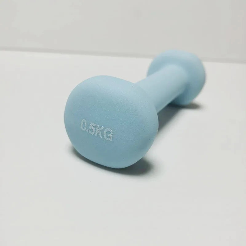 1Pc Dipped Dumbbells 0.5-1.5Kg Fitness Dumbbell Women Teens Children Cast Iron Mini Portable Dumbbells for Home Office Gym