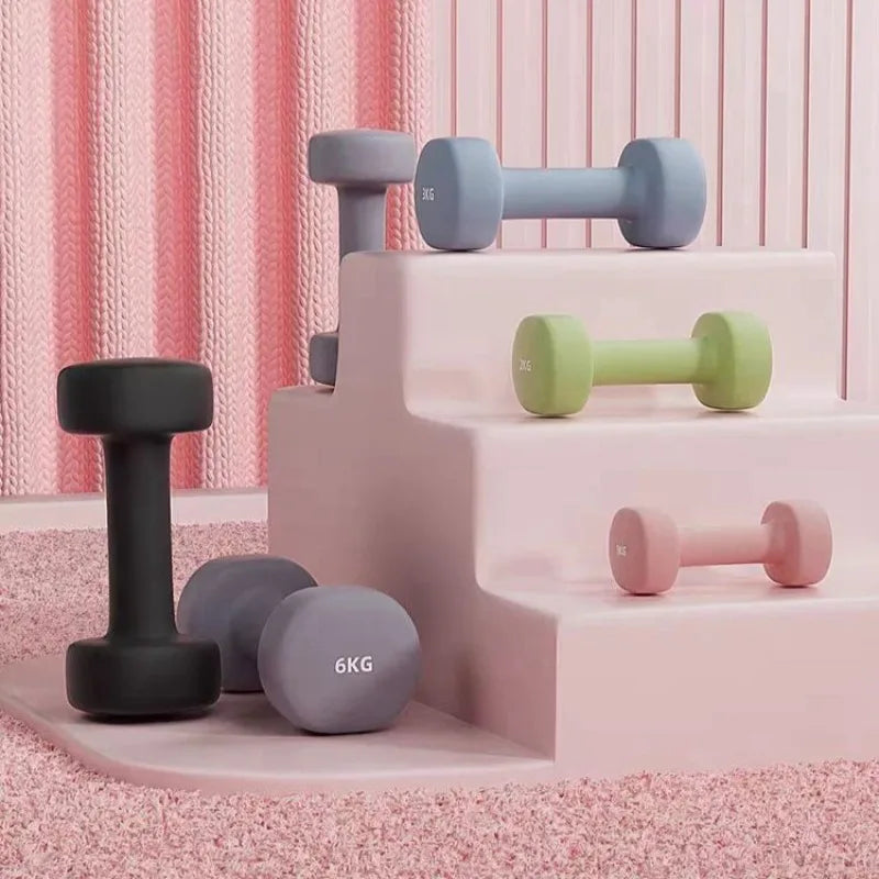 1Pc Dipped Dumbbells 0.5-1.5Kg Fitness Dumbbell Women Teens Children Cast Iron Mini Portable Dumbbells for Home Office Gym