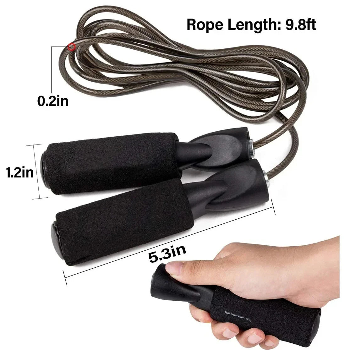 Adjustable Length Steel Wire Jump Rope Speed Skipping Workout Fitness Kids Adults Sport Portable Exercise Training Equipment
